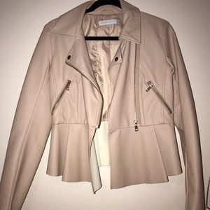 New York & Company peplum faux leather jacket